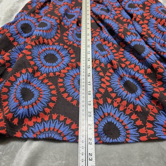 LuLaRoe Womens Pleated Pull On Skirt Size Small Black Red‎ Blue Stretch Midi - Picture 6 of 8